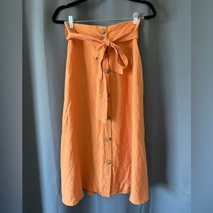 a new day Belted Button Up Skirt NWOT